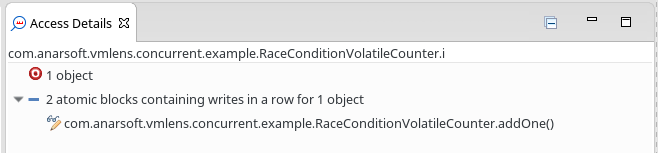 vmlens race conditions view